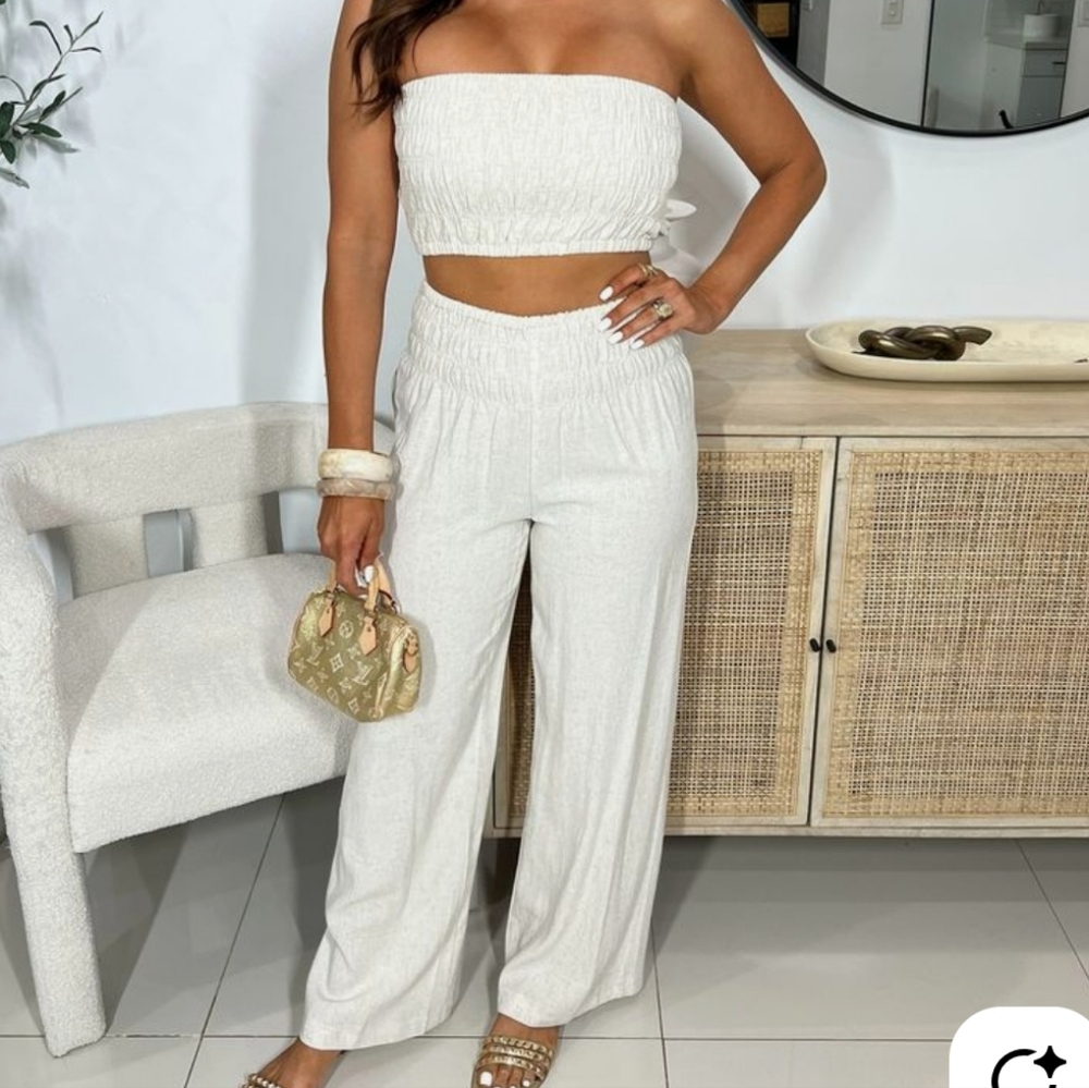 Cropped Linen Pants